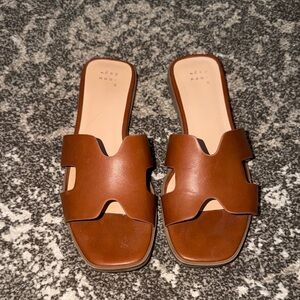 Target Women's Cognac Brown Slide Sandals